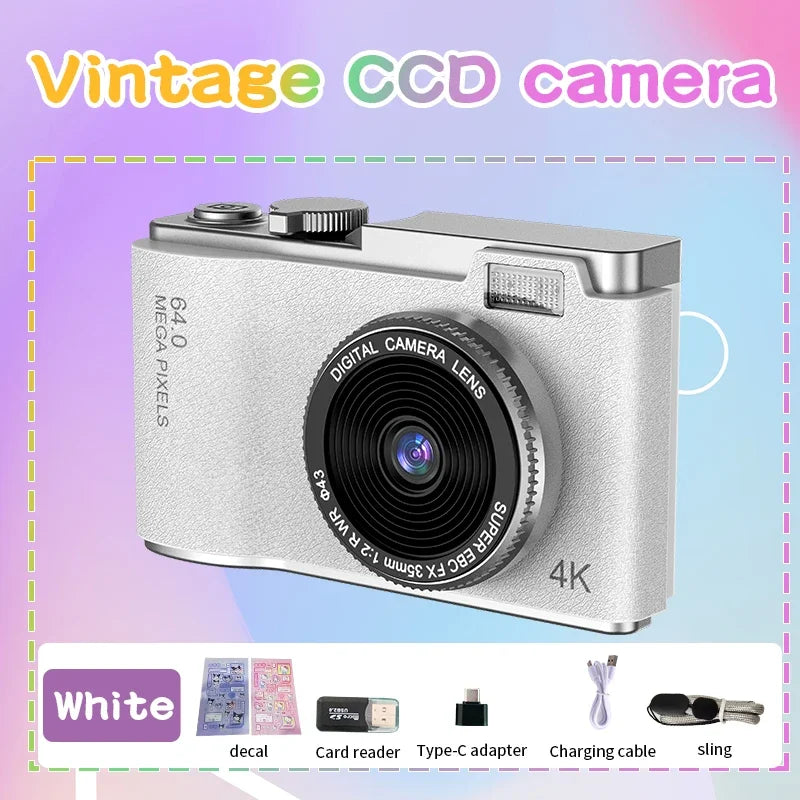 48MP HD 1080P Digital Camera for Beginners 2.4' screen with 16xzoom Front and Rear Dual Camera Camera for Kid Adult Gift