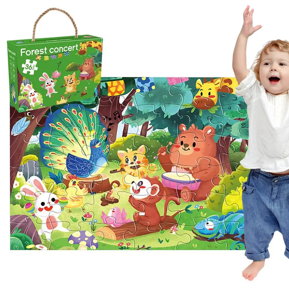 Dinosaurs Puzzles For Kids 36 Piece Creative Fun Floor Puzzles Early Educational Learning Toy For Above 3 Years Kids Boys Girls