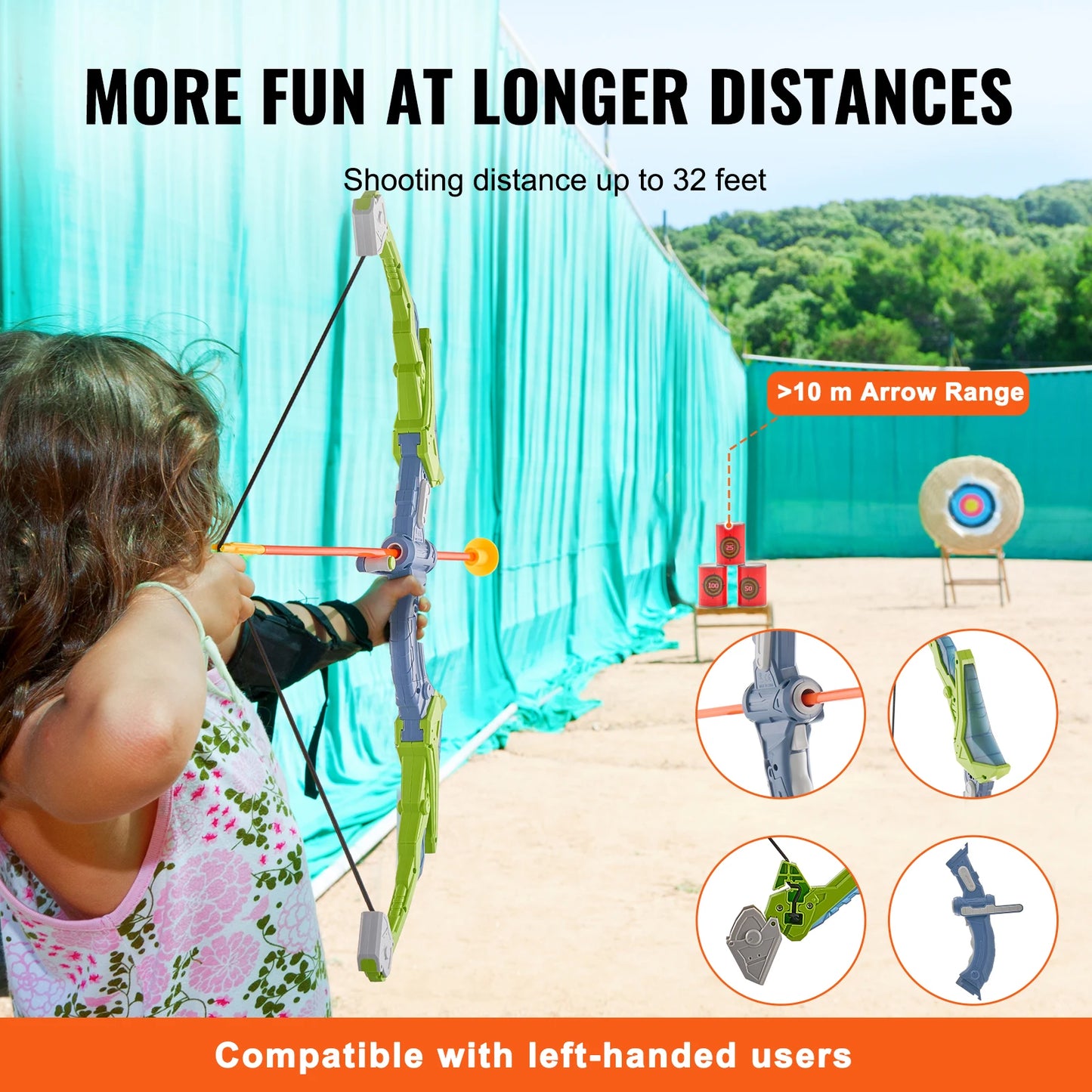 VEVOR Bow And Arrows For Children Kids Archery Bow Practice Recurve Outdoor Sports Game Hunting Shooting Toy Boys Gift Bow Kit