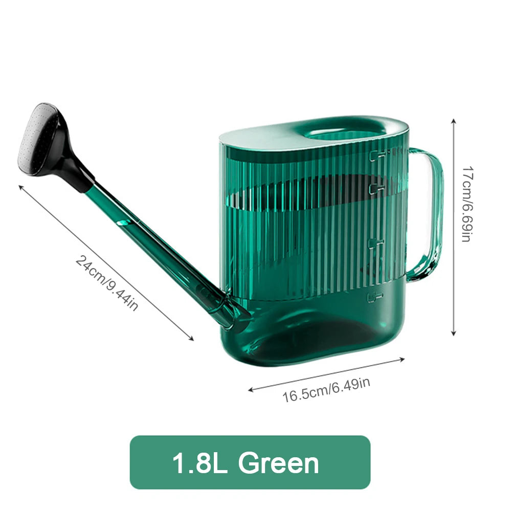 1800ML Garden Watering Can with Sprinkler Head Plastic Watering Can with Long Spout for Indoor and Outdoor Plants