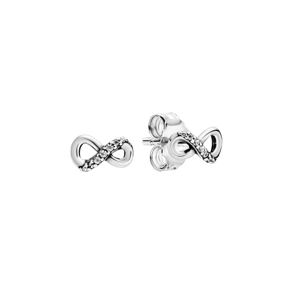 Heart Shape&Timeless Pavé Single-row Hoop Earrings Fashion Fine Jewelry Birthday Gifts 925 Sterling Silver For Women