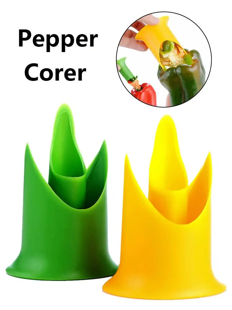 Slicer Vegetable Cutter Random Pepper Fruit Tools Cooking Device 2pcs Kitchen Seed Remover Creative Corer Cleaning Coring Gadget