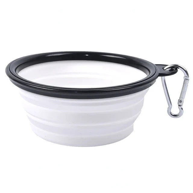 New 1000ml Large Collapsible Dog Pet Folding Silicone Bowl Outdoor Travel Portable Puppy Food Container Feeder Dish Bowl