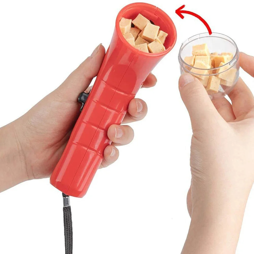 Dog Food Training Equipment Portable Interactive Treat Dispenser Launcher Gun Pet Snack Feeder for Dog Cat Exercise Training ﻿