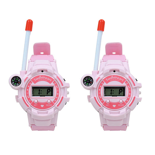 1 Pair Electronic Walkie Talkie Watch Interactive Kids Walkie Talkies Watch Toy Spying Gadgets Birthday Gift for Boys Girls