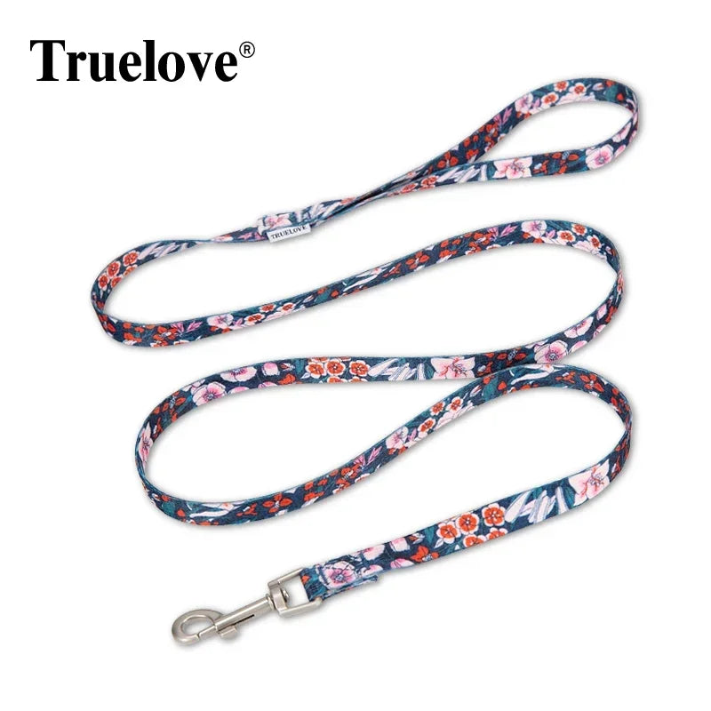 Truelove Floral Pet Leash Spring Design Small Boys Girls Dogs Cats Lihgtweight Rope Running Training Dog Leash Polyester TLL3113