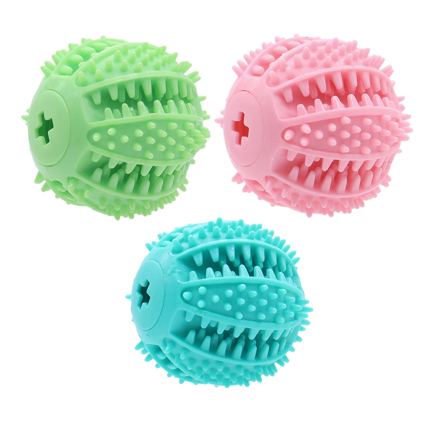 Interactive Dog Toys Food Leakage Toys Durable Rubber Training Ball Funny Dogs Chew Ball Puppy Teeth Cleaning Toy Ball