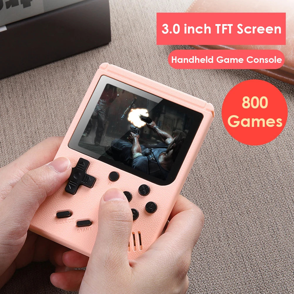 800 in 1 Retro Game Console 3in Color LCD Screen Retro TV Mini Video Gaming Console Handheld Game Player Boy Kids Gift