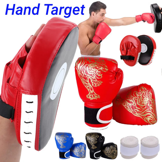 Martial Arts Training Curved Boxing Pad PU Leather Punching Bag Muay Thai Taekwondo Sanda Kickboxing Boxing Focus Pad Hand Targe