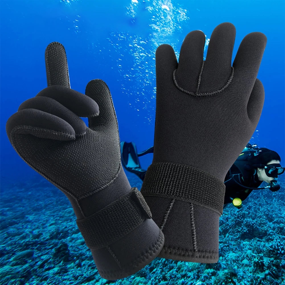 3mm Diving Gloves Anti-Slip Snorkeling Gloves Thermal Swimming Gloves for Scuba Diving Snorkeling Kayaking Men Women