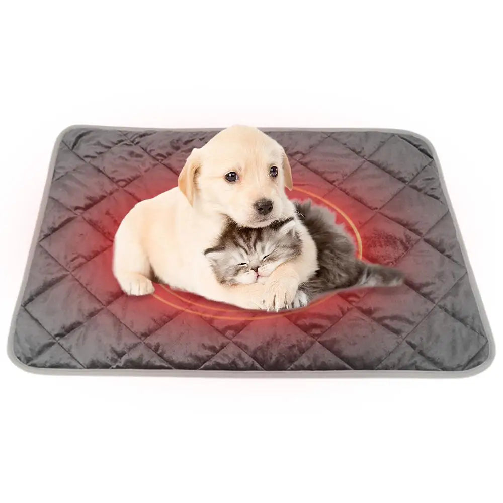 Heating Pad For Cats Self-Warming Pet Blanket Cat Pad Soft Thermal Blanket Warming Mat Anti Slip Heated Mat Pet Bed Supplies