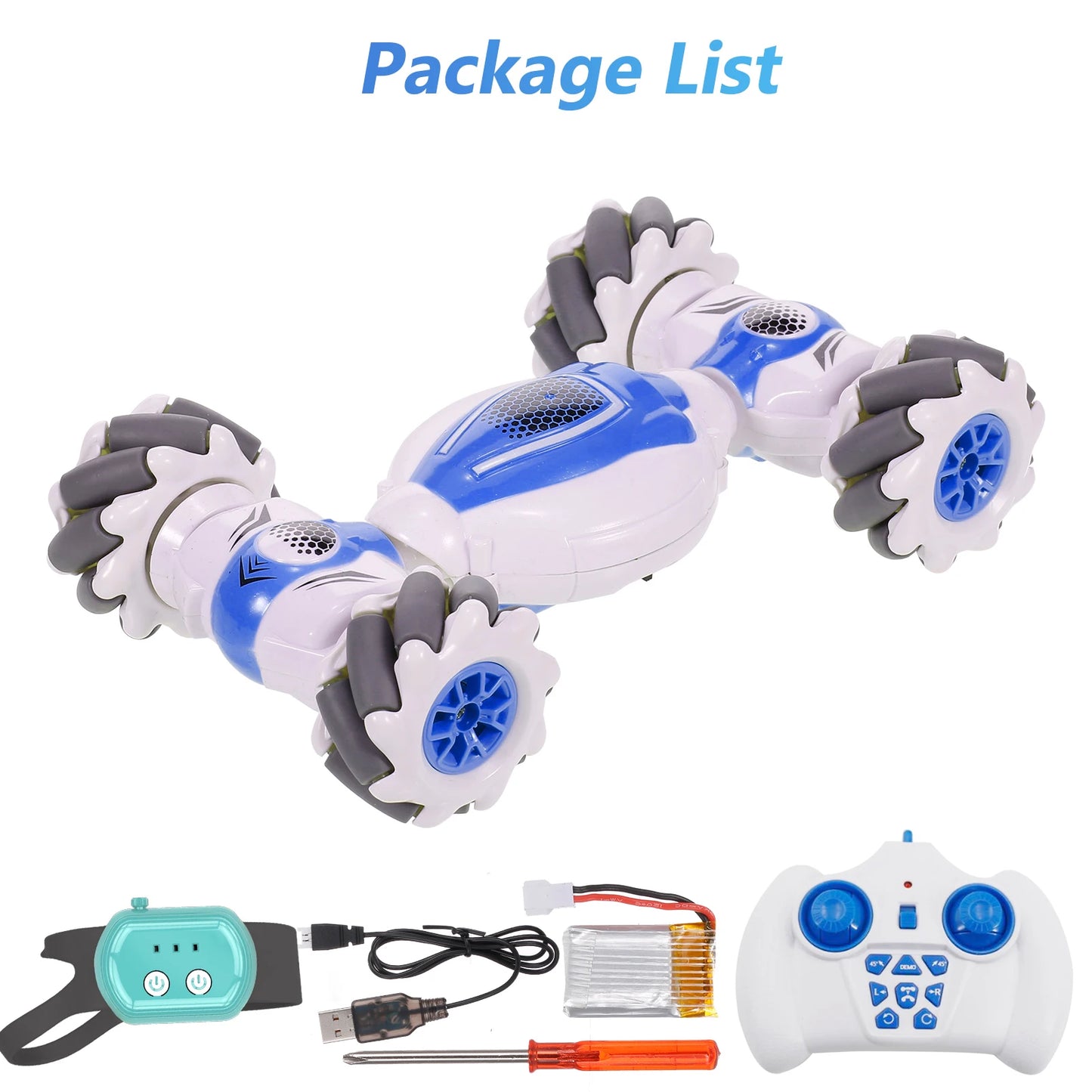 S-012 RC Stunt Car Remote Control Watch Gesture Sensor Deformable Electric Toy Cars New2.4GHz 4WD Rotation kids Christmas gifts