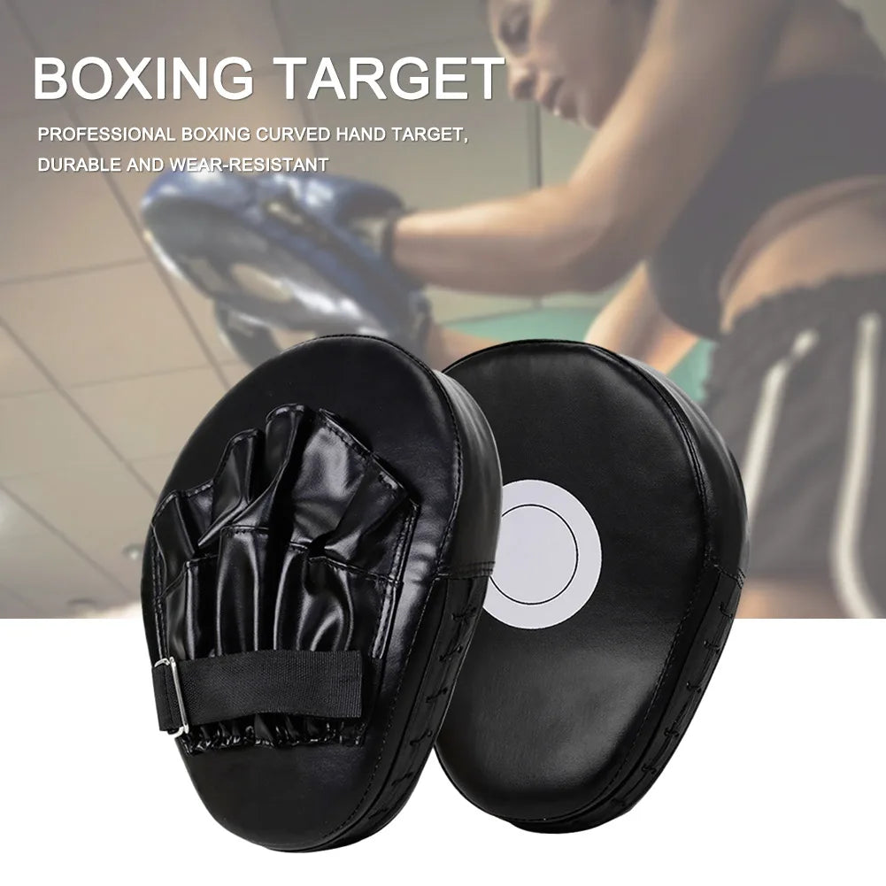 Martial Arts Training Curved Boxing Pad PU Leather Punching Bag Muay Thai Taekwondo Sanda Kickboxing Boxing Focus Pad Hand Targe