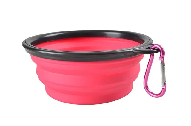 New 1000ml Large Collapsible Dog Pet Folding Silicone Bowl Outdoor Travel Portable Puppy Food Container Feeder Dish Bowl