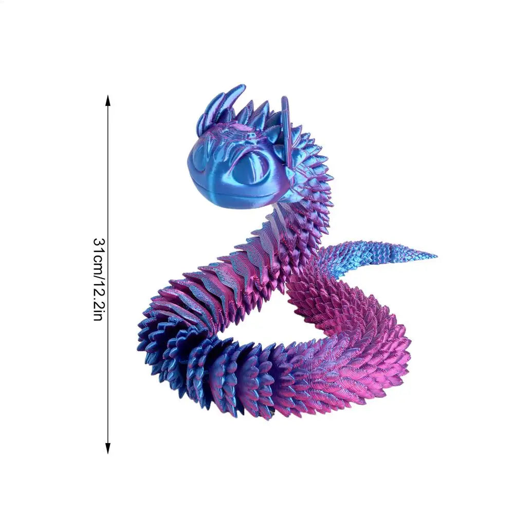 Articulated Snake Model Simulated Articulated Snake Statue Home Decor Flexible Joints Snake Toys For Boys Girls Kid Adults