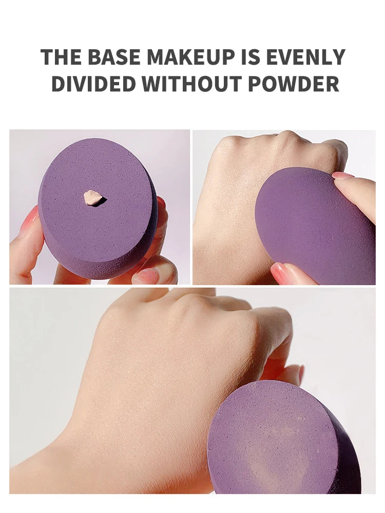 4Pcs Makeup Sponge Powder Puff Dry & Wet Combined Beauty Cosmetic Ball Powder Puff Bevel Cut Make Up Sponge Foundation Tools