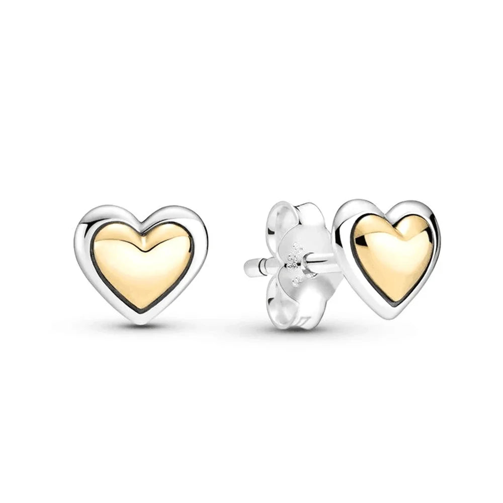 Heart Shape&Timeless Pavé Single-row Hoop Earrings Fashion Fine Jewelry Birthday Gifts 925 Sterling Silver For Women