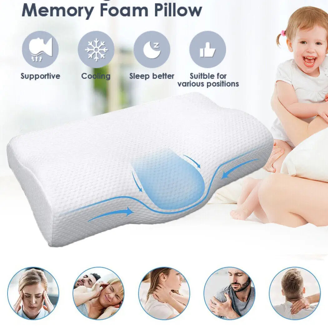 Memory Foam Kopfkissen Nackenkissen Orthopädisch Nackenstützkissen Schlafkissen