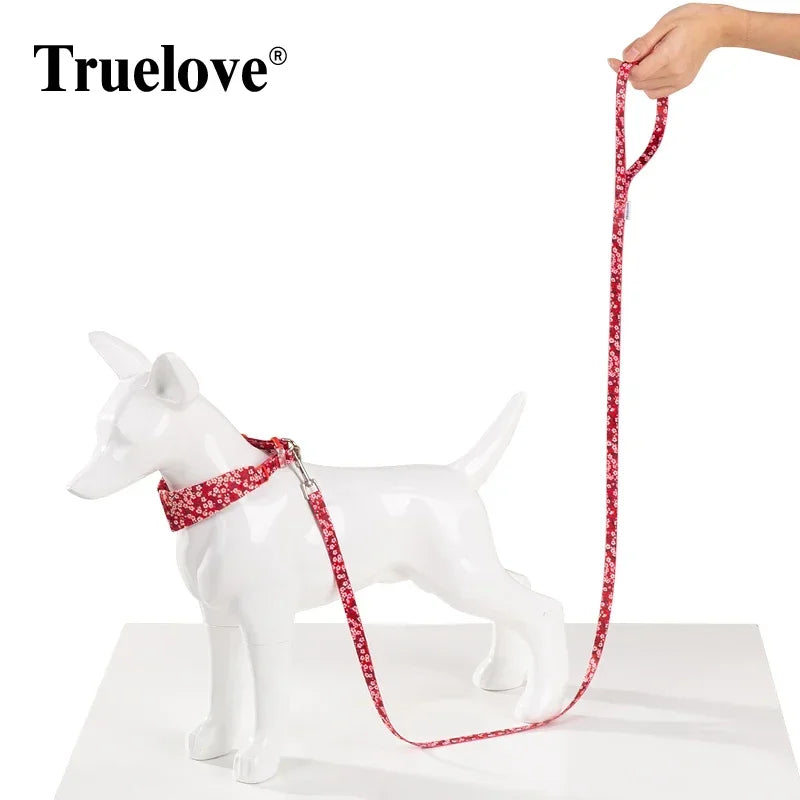 Truelove Floral Pet Leash Spring Design Small Boys Girls Dogs Cats Lihgtweight Rope Running Training Dog Leash Polyester TLL3113