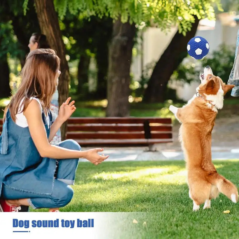 Dog Squeaky Teething Ball Funny Soft Puppy Chewing Sports Ball Squeaky Toy Pet Accessories Interactive Puppy Squeaky Sports Ball