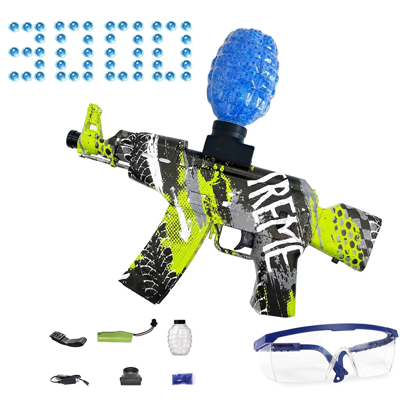 AK47 Electric Splatter Gel Ball With 3000 Water Beads For Outdoor Activities Shooting Team Game Toy Gifts For Teens