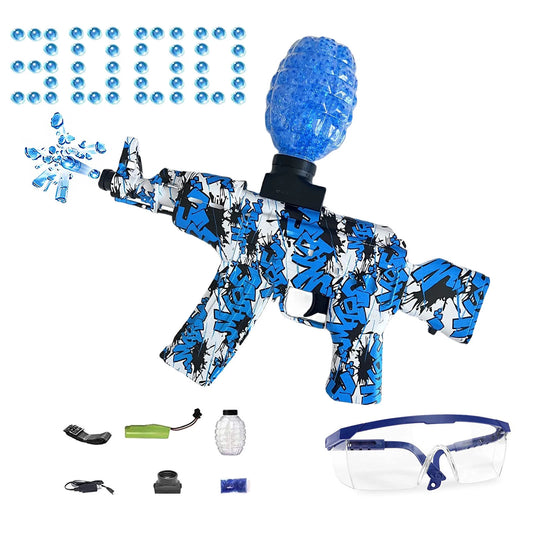 AK47 Electric Splatter Gel Ball With 3000 Water Beads For Outdoor Activities Shooting Team Game Toy Gifts For Teens